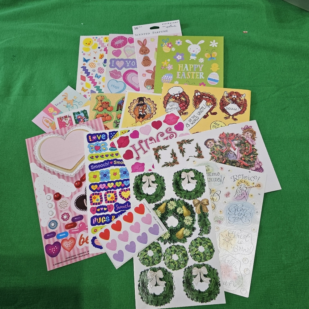 MIX1:Mixed Holiday Sticker Bundle-16 Sheets-Sandylion Hallmark American Greeting